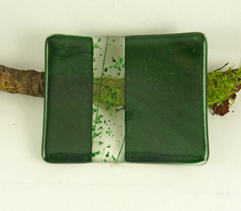 DA-W1 Fused Glass Slumped Dish, Green - Click Image to Close